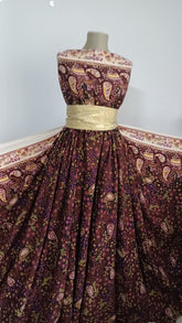 Matase Plina Negru model Paysley Magenta/Galben/Alb MAT1332